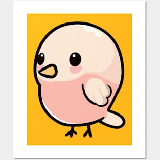 cartoon cute bird vector illustration Posters and Art